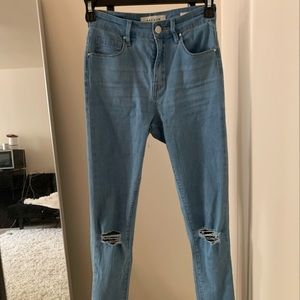 pacsun light blue ripped skinny jeans